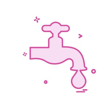 Su dokunun simgesi tasarım, renkli vektör çizim 