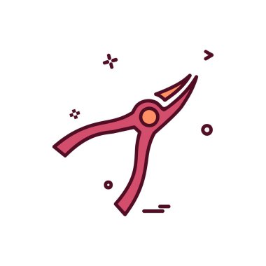 Çalışma araçlar simgesi tasarım, renkli vektör çizim 