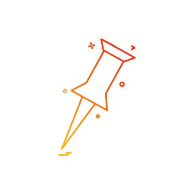 PIN düz simge vektör çizim 