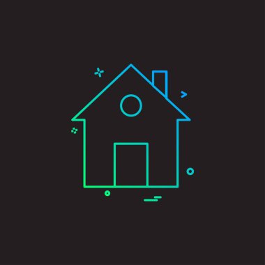 Ev simgesi tasarım vektörü 