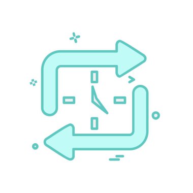 Saat simgesi tasarım vektörü