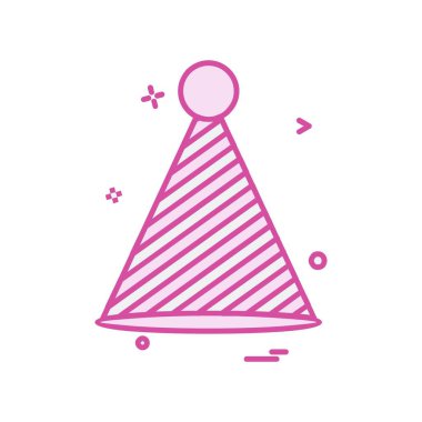 Cap simgesi tasarım, renkli vektör çizim