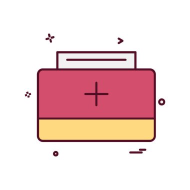 Tıbbi simge tasarım, renkli vektör çizim