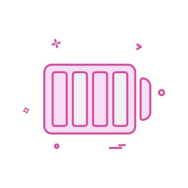 Batarya simgesi tasarım vektörü