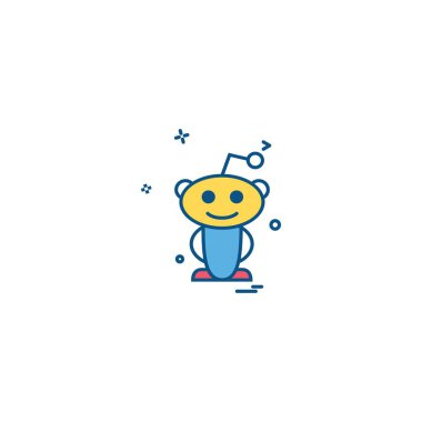Reddit icon design vector  clipart