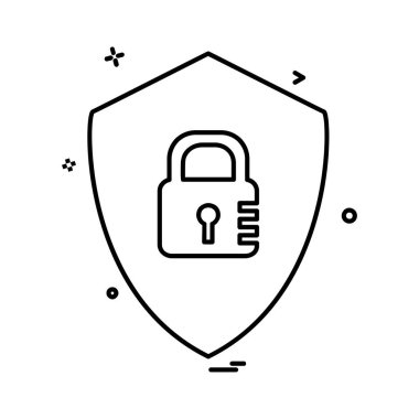 Kalkan simgesi tasarım, renkli vektör çizim