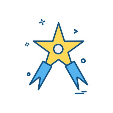 Beyaz arka plan üzerinde yıldız daire basit simgesi