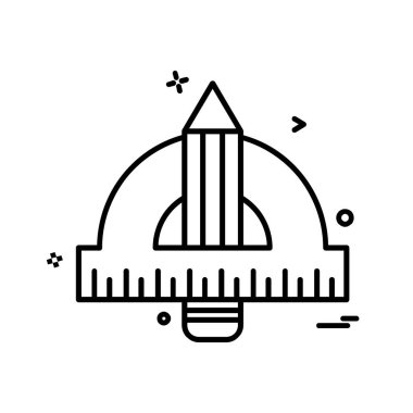 Geometri ölçek simge tasarlamak vektör