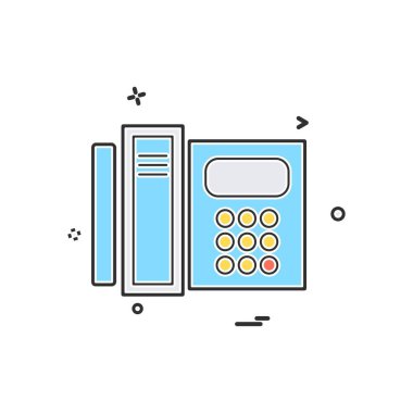 Telefon simgesi tasarım vektörü