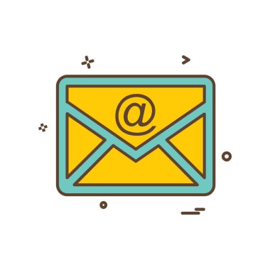 İleti simgesi tasarım vektörü