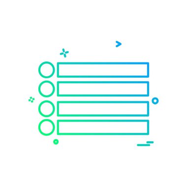 Menü düğmeleri simge tasarım vektörü
