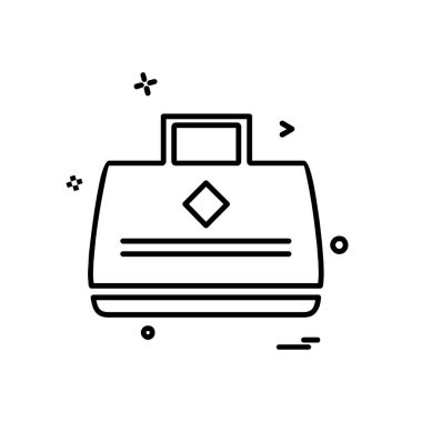 Çanta simgesi tasarım vektörü