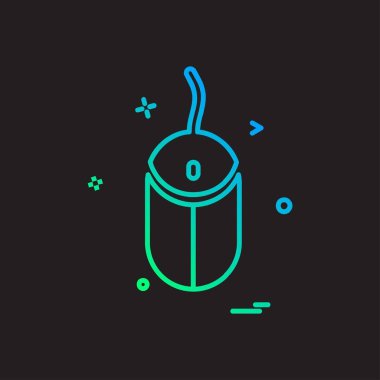 Bilgisayar fare düz simge vektör çizim 