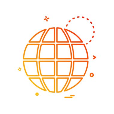 Küre simge tasarlamak vektör