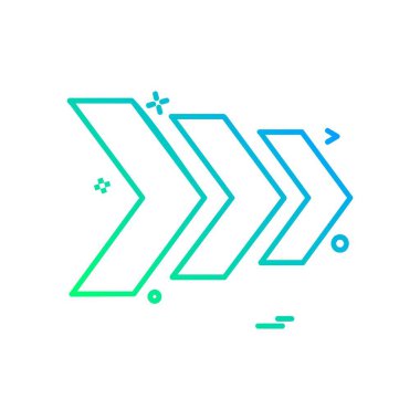 Ok simgesi tasarım vektörü