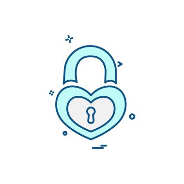 Sevgililer günü simgesi tasarım, renkli vektör çizim