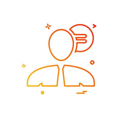 Sohbet simgesi tasarım vektörü