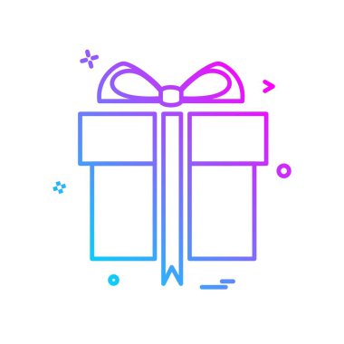 Giftbox simge tasarlamak vektör 