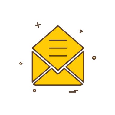 Zarf simgesi tasarım vektörü