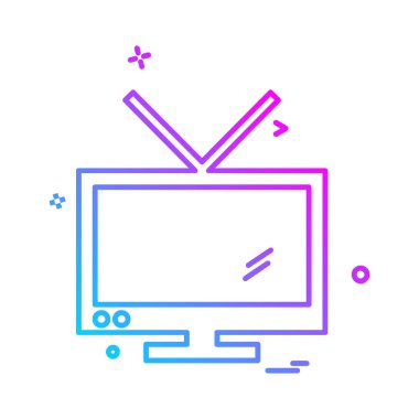 TV simgesi tasarım vektörü