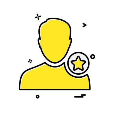 Avatar erkek simge tasarım vektörü