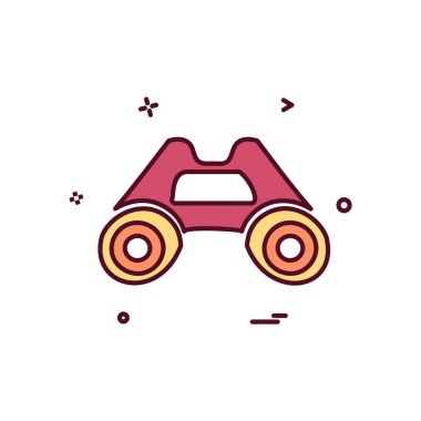 Dürbün simge tasarlamak vektör 