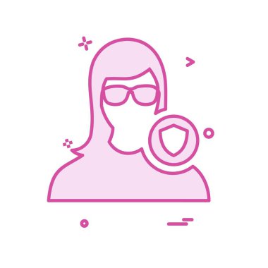 Kadın avatar simge tasarlamak vektör