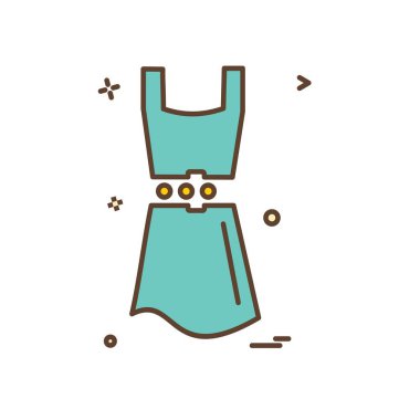 düz simge vektör çizim elbise 