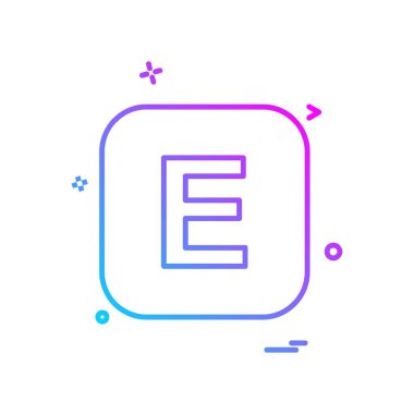 İngilizce alfabe simge tasarlamak vektör 