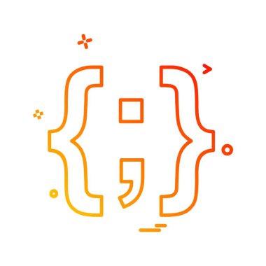 Kod simgesi tasarım vektörü 