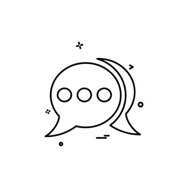 İleti simgesi tasarım vektörü