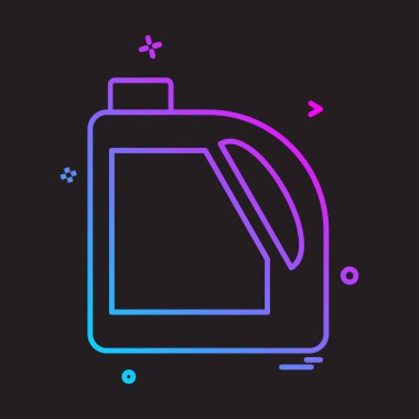 Şişe simgesi tasarım, renkli vektör çizim