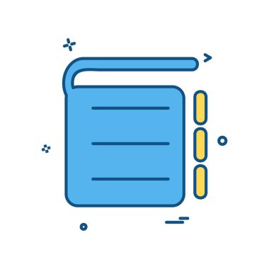 kitap simgesi tasarımı vektör çizimi 