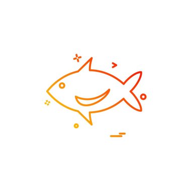 Balık simgesi tasarım vektörü 
