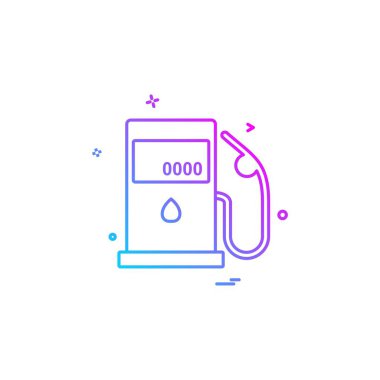 Benzin istasyonu ikon tasarım vektörü 