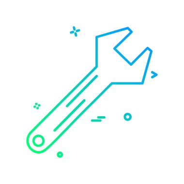 Çalışma araçlar simgesi tasarım, renkli vektör çizim 