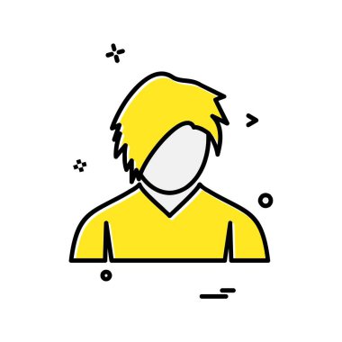 Avatar simge tasarım vektörü