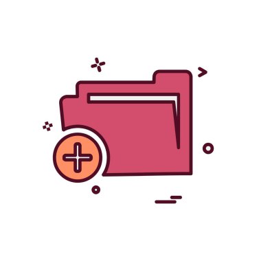 Klasör simge tasarlamak vektör 