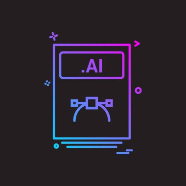 dosya dosyaları ai simge vektör tasarımı