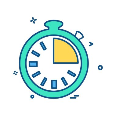 Saat simgesi tasarım vektörü 