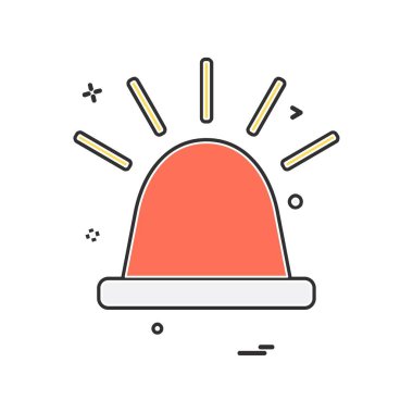 Siren simgesi tasarım vektörü