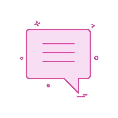 İleti simgesi tasarım vektörü