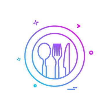 Gıda simgesi tasarım vektörü