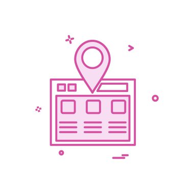 Harita simgesi tasarım vektörü