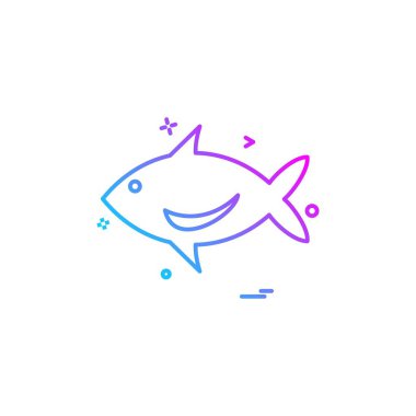 Balık simgesi tasarım vektörü 