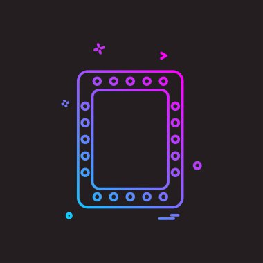 Mobilya simgesi tasarım, renkli vektör çizim