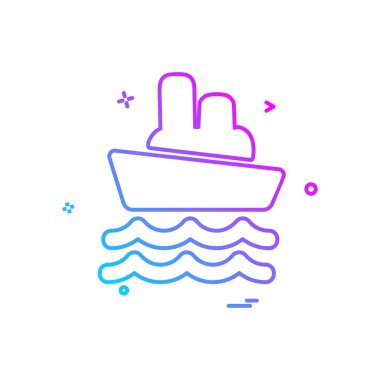 Gemi simge tasarlamak vektör