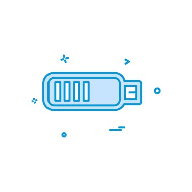 Batarya simgesi tasarım vektörü