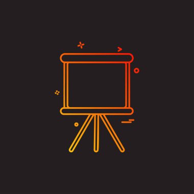 Proje standı simge vektör tasarımı