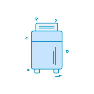 Seyahat çanta simge tasarlamak vektör